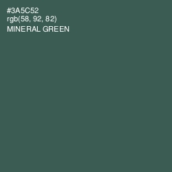 #3A5C52 - Mineral Green Color Image