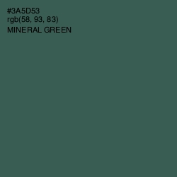 #3A5D53 - Mineral Green Color Image