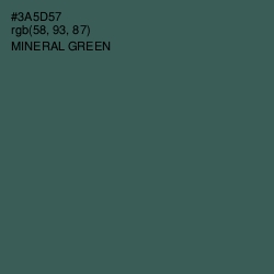 #3A5D57 - Mineral Green Color Image