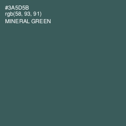 #3A5D5B - Mineral Green Color Image