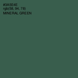 #3A5E4E - Mineral Green Color Image