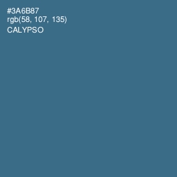 #3A6B87 - Calypso Color Image