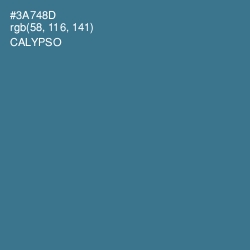 #3A748D - Calypso Color Image