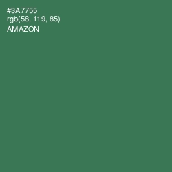 #3A7755 - Amazon Color Image