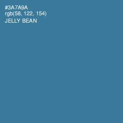 #3A7A9A - Jelly Bean Color Image