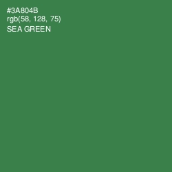 #3A804B - Sea Green Color Image