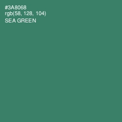 #3A8068 - Sea Green Color Image