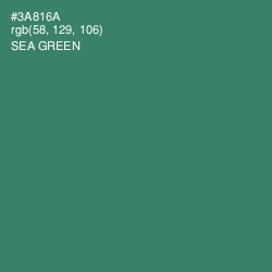 #3A816A - Sea Green Color Image