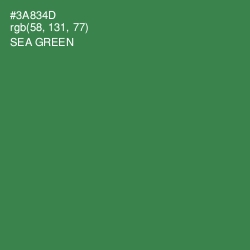 #3A834D - Sea Green Color Image