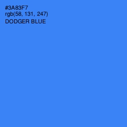 #3A83F7 - Dodger Blue Color Image