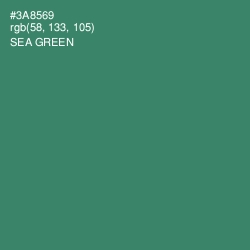 #3A8569 - Sea Green Color Image