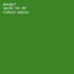 #3A8627 - Forest Green Color Image