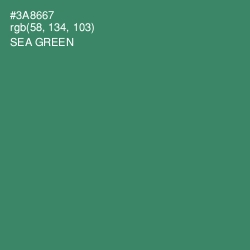 #3A8667 - Sea Green Color Image