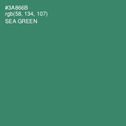 #3A866B - Sea Green Color Image