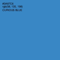 #3A87C6 - Curious Blue Color Image