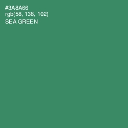 #3A8A66 - Sea Green Color Image