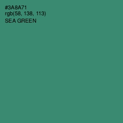 #3A8A71 - Sea Green Color Image