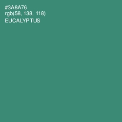 #3A8A76 - Eucalyptus Color Image