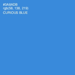 #3A8ADB - Curious Blue Color Image