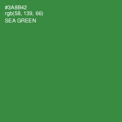 #3A8B42 - Sea Green Color Image