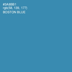 #3A8BB1 - Boston Blue Color Image