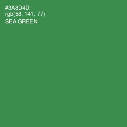 #3A8D4D - Sea Green Color Image