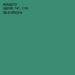 #3A8D72 - Sea Green Color Image