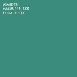 #3A8D7B - Eucalyptus Color Image