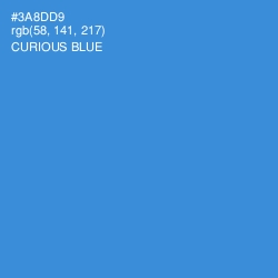 #3A8DD9 - Curious Blue Color Image