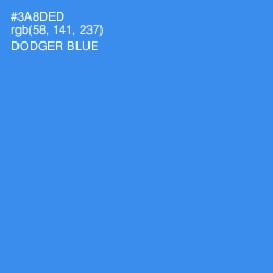 #3A8DED - Dodger Blue Color Image