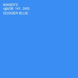 #3A8DF3 - Dodger Blue Color Image