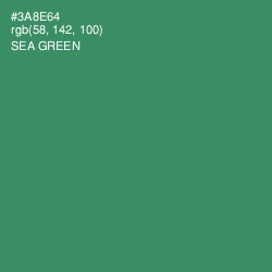 #3A8E64 - Sea Green Color Image