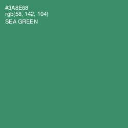 #3A8E68 - Sea Green Color Image