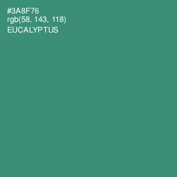 #3A8F76 - Eucalyptus Color Image
