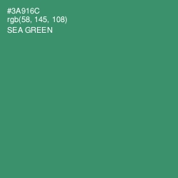 #3A916C - Sea Green Color Image