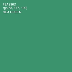 #3A936D - Sea Green Color Image