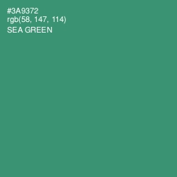 #3A9372 - Sea Green Color Image