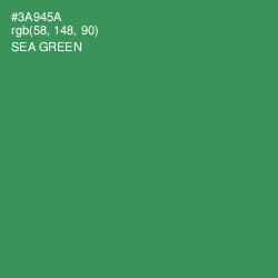 #3A945A - Sea Green Color Image