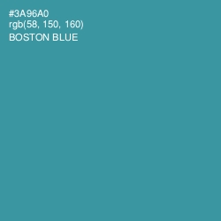 #3A96A0 - Boston Blue Color Image