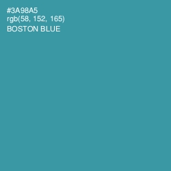 #3A98A5 - Boston Blue Color Image