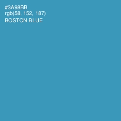#3A98BB - Boston Blue Color Image