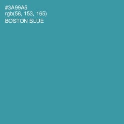 #3A99A5 - Boston Blue Color Image