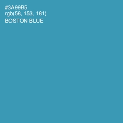 #3A99B5 - Boston Blue Color Image