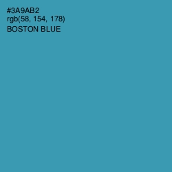 #3A9AB2 - Boston Blue Color Image