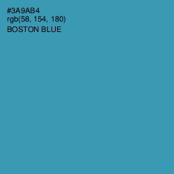 #3A9AB4 - Boston Blue Color Image