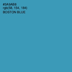 #3A9AB8 - Boston Blue Color Image