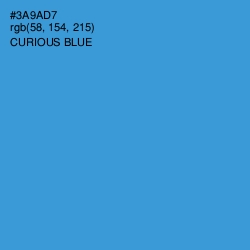 #3A9AD7 - Curious Blue Color Image