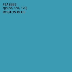 #3A9BB3 - Boston Blue Color Image