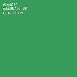 #3A9C59 - Sea Green Color Image