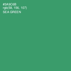 #3A9C6B - Sea Green Color Image